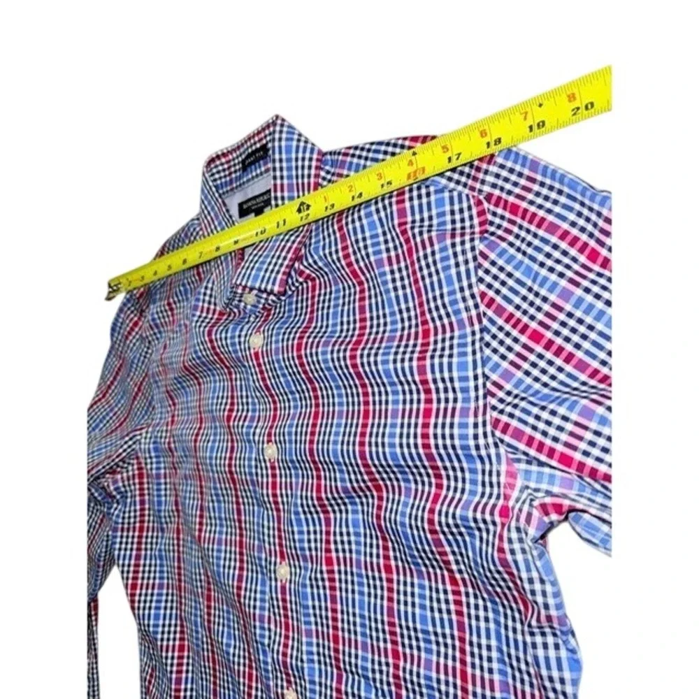 Banana Republic Medium Grant Fit Plaid Dress Shirt Mens Button‎ Down